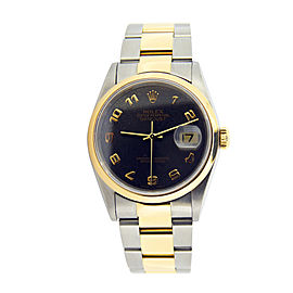 Mens Rolex Two-Tone Datejust Slate Arabic 16203