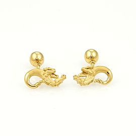 Carrera y Carrera 18k Yellow Gold Horse Ball Stud Cufflinks