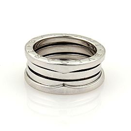 Bvlgari Bulgari B Zero-1 18k White Gold 9mm Wide Band Ring Size 48 -US 4