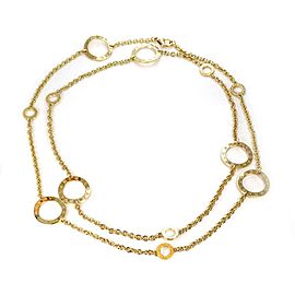 Bvlgari 18k Yellow Gold Signature 6 Large Circle Motif Necklace 37"L