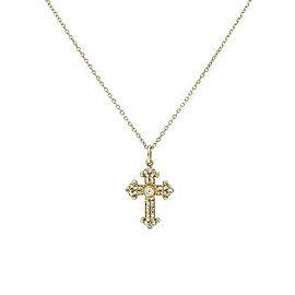 14K Yellow Gold Diamond Pendant
