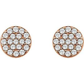 14K Rose Gold Diamond Earrings