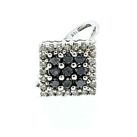 14k White gold Diamonds & Onyx Ladies Ring 3.5 Grams Size 5.5