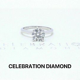 Celebration Diamond Engagement Ring Round 1.59 cts I SI1 14K White Gold GIA