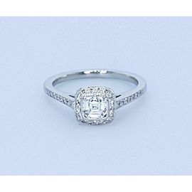 Tiffany & Co Legacy Platinum Cushion Diamond Engagement Ring 0.66 tcw H VVS1