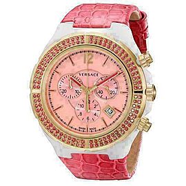 New Versace DV One Cruise 28CCP15D111 S111 Ceramic Rose Gold IP 43MM Topaz Watch