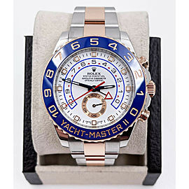Rolex 116681 Yacht Master II Blue Ceramic 18K Rose Gold Stainless Box Booklets