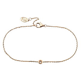 Auth Cartier Diamants Légers XS 1P Diamond Bracelet 0.04ct Rose Gold Used F/S