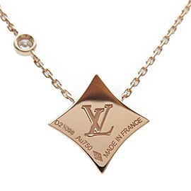 Autentic Louis Vuitton Pandantiff Star Blossom Shell Necklace PG Q93612 Used F/S