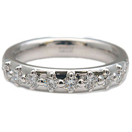 Authentic GUCCI Diamantissima 8P Diamond Ring White Gold US4-4.5 EU47 Used F/S
