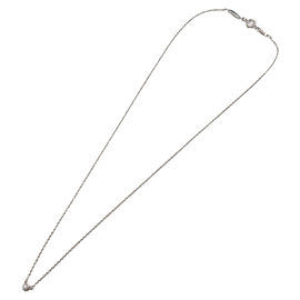 Authentic Tiffany&Co. By the Yard 1P Diamond Necklace 0.03ct SV925 Used F/S
