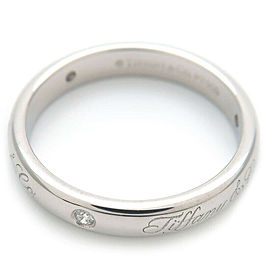 Authentic Tiffany & Co. Notes Lucida 3P Diamond Ring Platinum US4.5 Used F/S