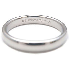 Authentic Tiffany&Co. Classic Band Ring PT950 Platinum US5 HK10.5 EU49 Used F/S