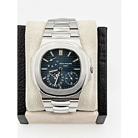Patek Philippe Nautilus Moon Phase Black Dial Watch 5712 Stainless Steel