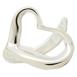 Authentic Tiffany&Co. Open Heart Ring Medium SV925 Silver #9.5 US5-5.5 Used F/S