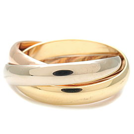 Authentic Cartier Trinity Ring K18 750 YG/WG/PG #52 US6 HK13 EU52 Used F/S