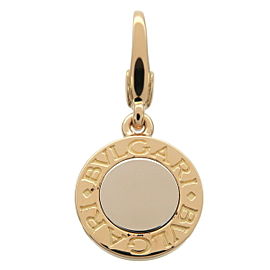 Auth BVLGARI Charm Pendant Top Necklace Yellow Gold White Gold Used F/S