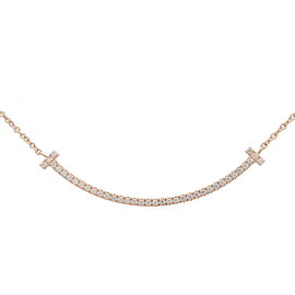 Authentic Tiffany&Co. T Smile Small Diamond Necklace