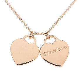Auth Tiffany&Co. Return to Tiffany Double Heart Tag Necklace