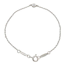 Auth Tiffany&Co. By The Yard 1P Diamond Bracelet 0.05ct SV925 Silver Used F/S