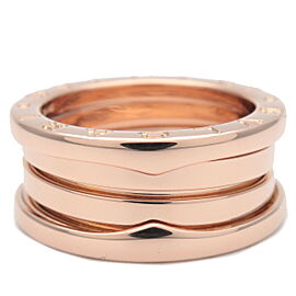 Authentic BVLGARI B-zero1 3 Band Ring K18 750 Rose Gold