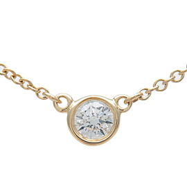 Tiffany&Co. By the Yard 1P Diamond Necklace 0.14ct K18 Yellow Gold
