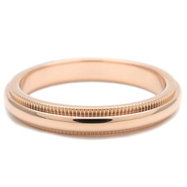 Tiffany & Co. Milgrain Band Ring K18PG 750PG Rose Gold