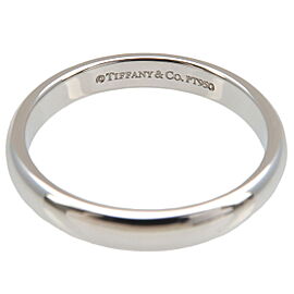 Authentic Tiffany&Co. Classic Band Ring PT950 Platinum