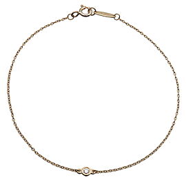 Tiffany & Co. By the Yard 1P Diamond Bracelet 0.05ct K18 Yellow Gold Used F/S