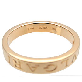 BVLGARI Double Logo Ring 1P Diamond K18YG Yellow Gold US10 EU62 Used F/S