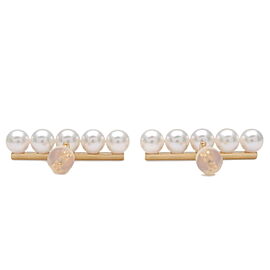 TASAKI Pearl Balance Plus Earrings K18YG 750YG Pearl Yellow Gold Used F/S