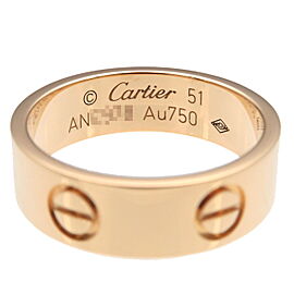 Cartier Love Ring K18YG 750YG Yellow Gold #51 US6 EU51.5 Used F/S