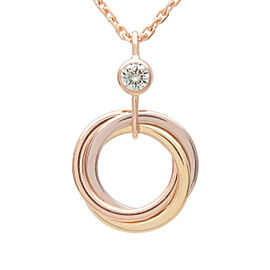 Cartier Baby Trinity 1P Diamond Necklace K18 750YG/WG/PG