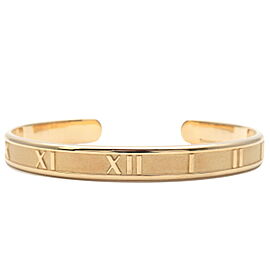 Tiffany&Co. Atlas Open Bangle Bracelet K18 750YG Yellow Gold