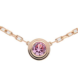 Cartier Saphir Leger de Cartier 1P Pink Sapphire Necklace
