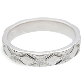 CHANEL Matelasse 10P Diamond Ring PT950 Platinum