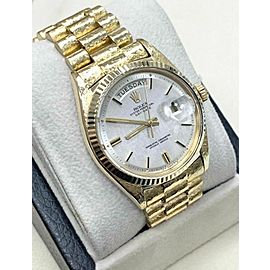 Rolex Day Date President 1803 18K Yellow Gold Silver Sigma Dial Florentine 1966