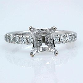 TACORI Petite Crescent Diamond Engagement Ring Semi Mount Band 18k White Gold