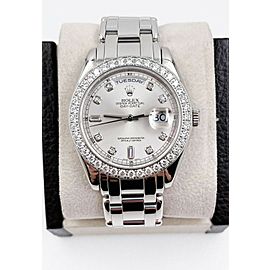 Rolex Day Date 18946 Diamond Dial Diamond Bezel Platinum Masterpiece