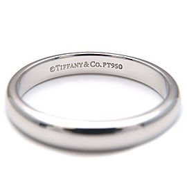 Authentic Tiffany&Co. Classic Band Ring 950 Platinum US6-6.5 HK14 EU53 Used F/S