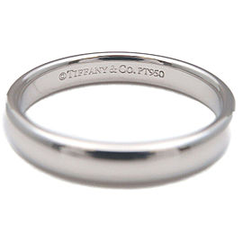 Authentic Tiffany&Co. Classic Band Ring PT950 Platinum US5 HK10.5 EU49 Used F/S