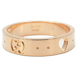 Authentic GUCCI ICON Amor Ring K18 750 Rose Gold #9 US4.5-5 HK10 EU49 Used F/S