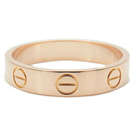 Authentic Cartier Mini Love Ring K18PG 750PG Rose Gold #50 US5-5.5 EU50 Used F/S