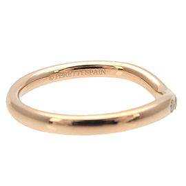 Authentic Tiffany&Co. Curved Band Ring 9P Diamond Rose Gold US4 EU47 Used F/S