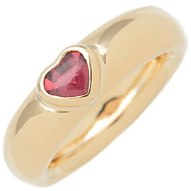 Auth Tiffany&Co. Friendship Ring Pink Tourmaline Yellow Gold US5 EU49.5 Used F/S