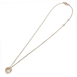 Authentic GUCCI ICON Amor Necklace 8P Diamond K18 750 Rose Gold Used F/S