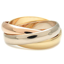Authentic Cartier Trinity Ring K18 750 YG/WG/PG #51 US5.5 HK12 EU51 Used F/S