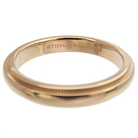 Auth Tiffany&Co. Milgrain Band Ring K18PG 750 Rose Gold US6-6.5 EU52.5 Used F/S