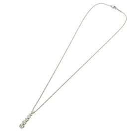 Authentic Tiffany&Co. Tiffany Jazz Graduated Necklace 6P Diamond PT950 Used F/S
