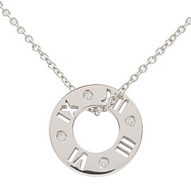 Authentic Tiffany & Co. Pierced Atlas 4P Diamond Necklace